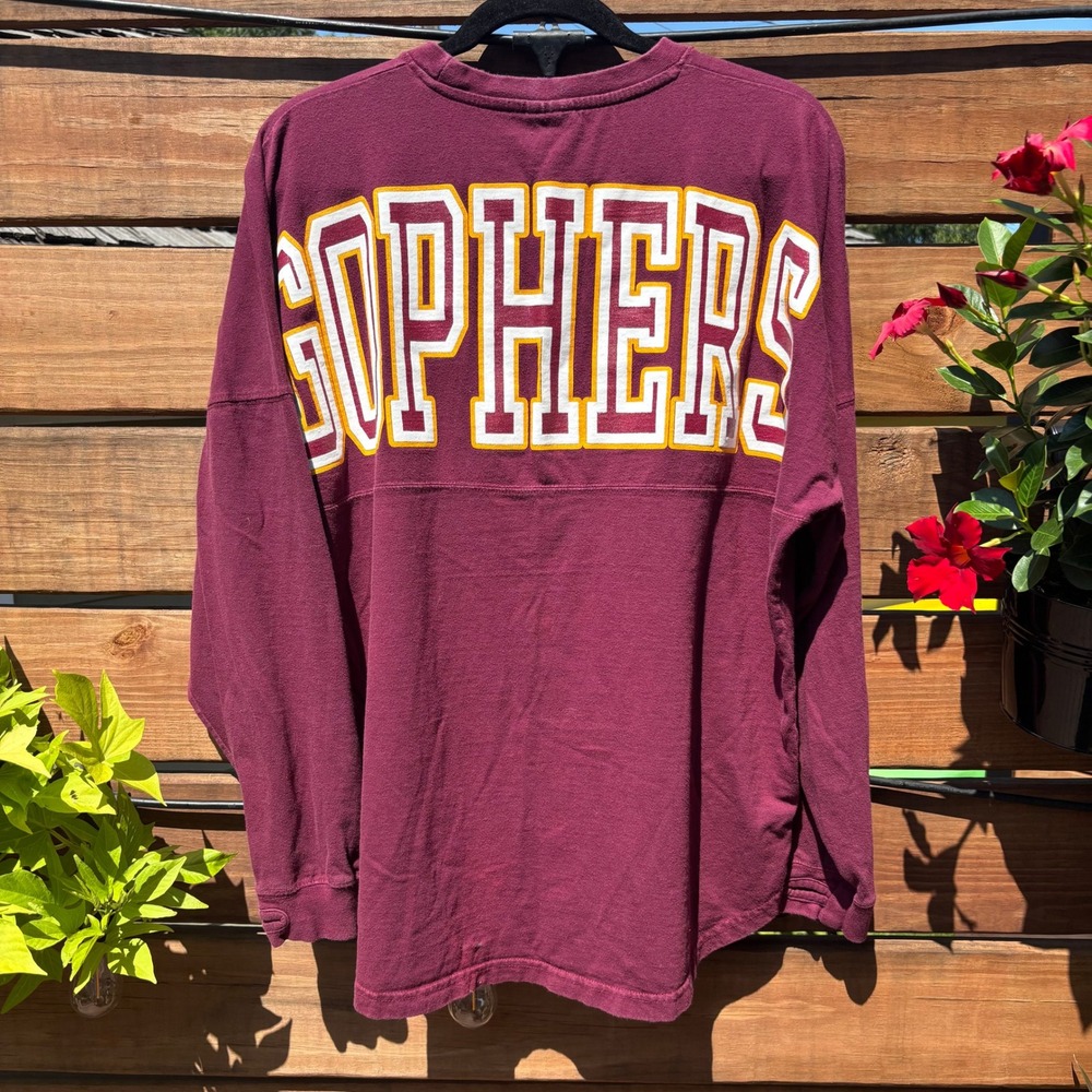 Pressbox Minnesota Gophers Spirit Jersey Medium Maroon Oversized Back Logo